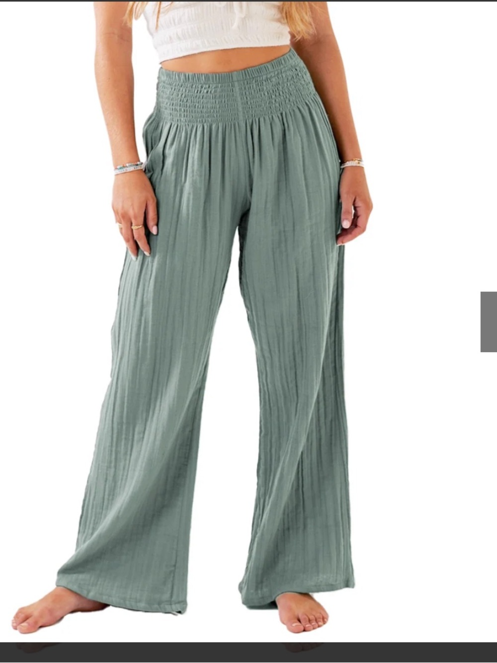 Sage Wide-Leg lunar sky lotus & luna pants